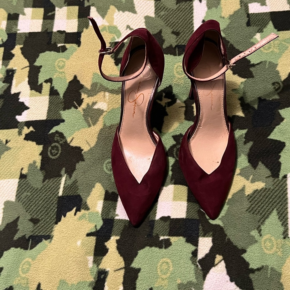 Jessica Simpson Burgundy Heels